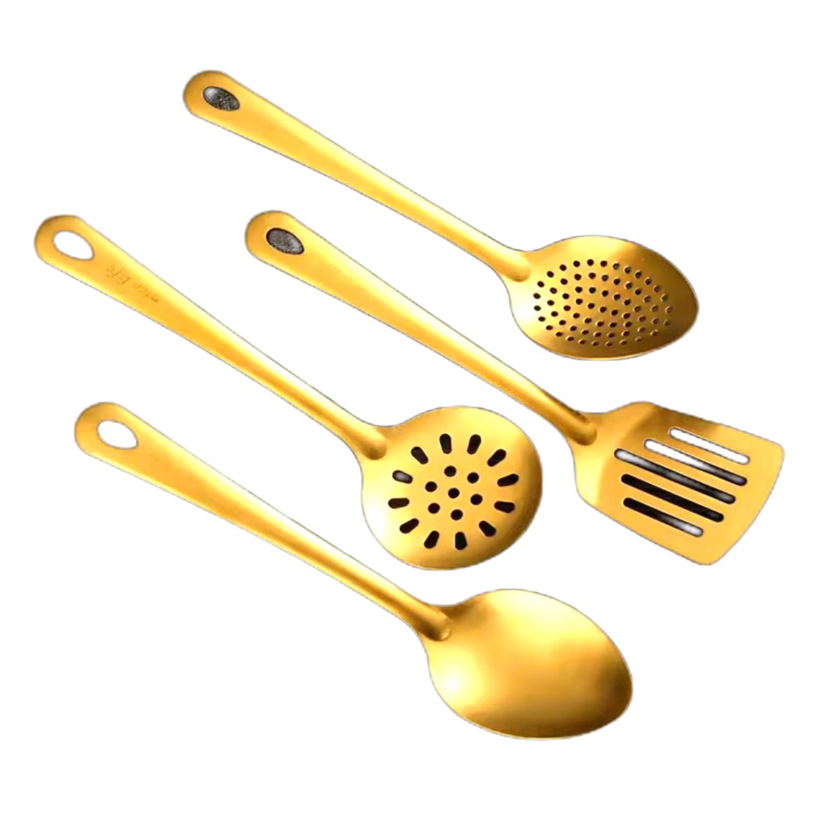 6pcs Stainless Steel Dinnerware Set Home Creative Korean Cutlery Golden Spoon Korean-Style Hot Pot Cutlery Set Kitchenware Set