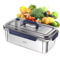 Food Storage Containers with Lids Airtight Food Grade Stainless Steel Large Capacity Leakproof Kitchen Storage Container Wit