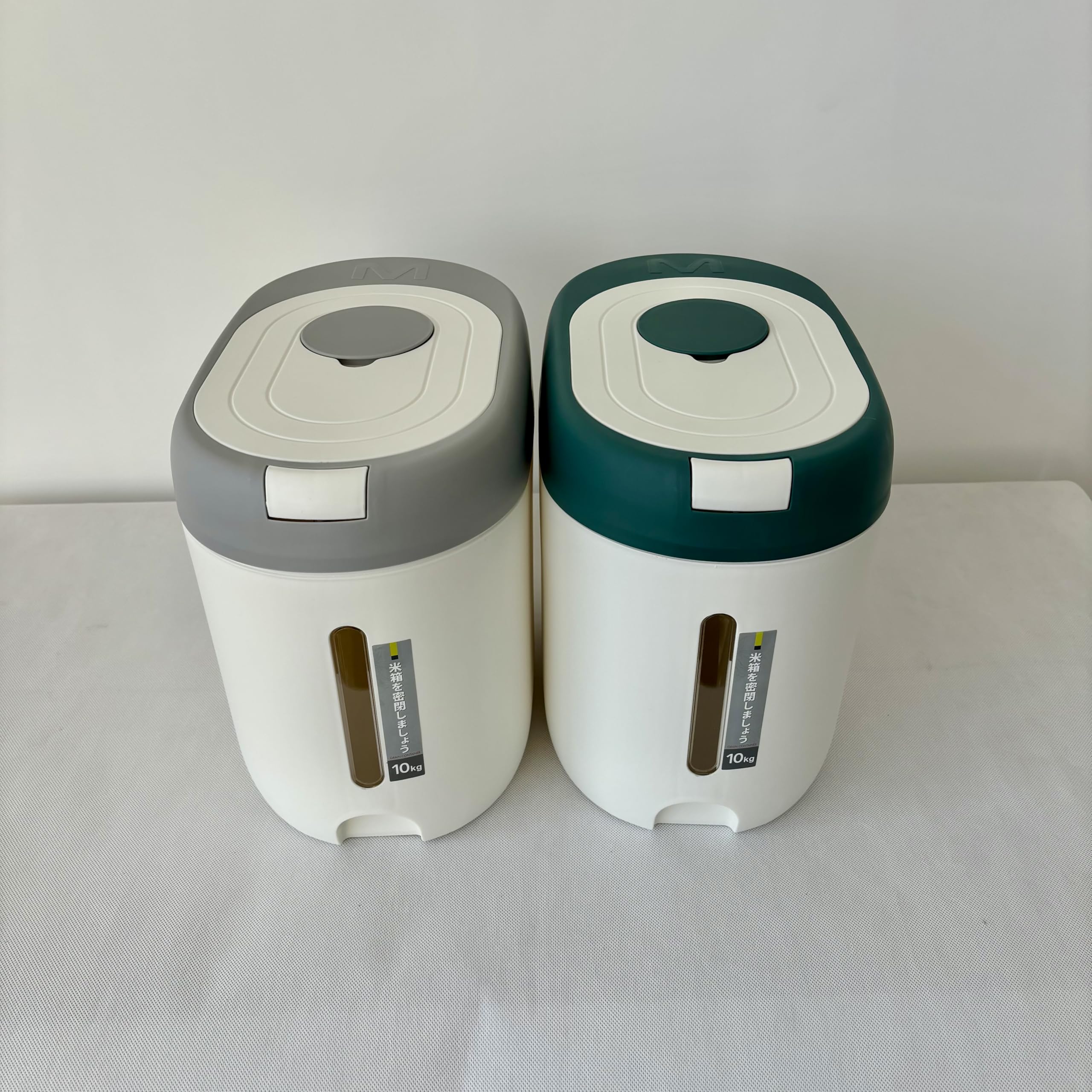 10KG Rice Dispenser Kitchen Storage Container with 360 Degree Sealing Ring, Cereal Organizer Box for Home