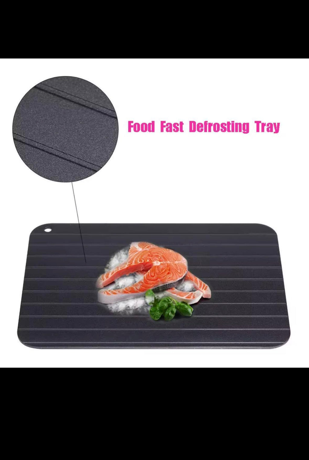 Fast Defrosting Tray for Frozen Food, Meat and Fruit, Quick Thaw Plate Kitchen Gadget