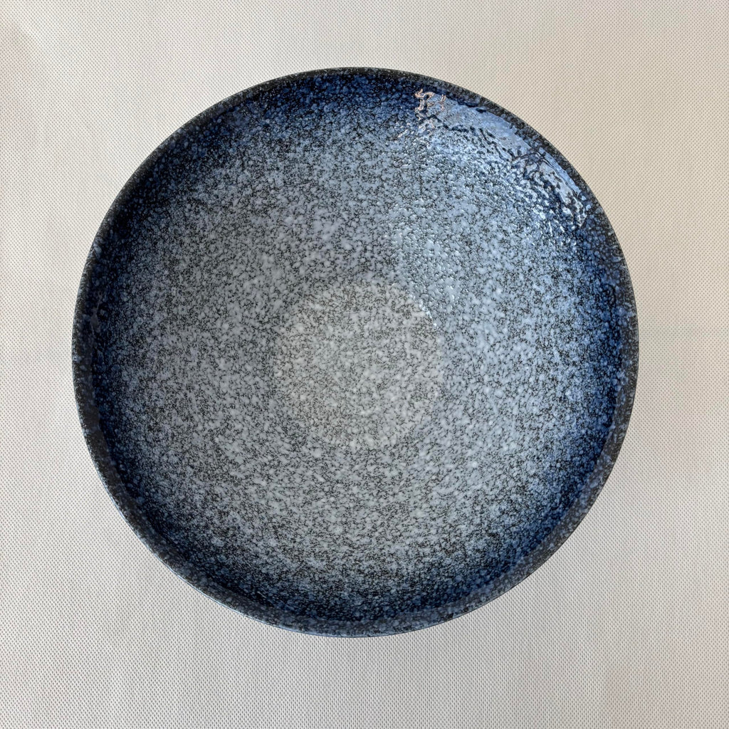 Japanese Style Ceramic Noodle Bowl, Large Capacity Soup Bowl for Ramen, Pasta, Wonton, Dumplings, Blue Gradient Glaze Finish