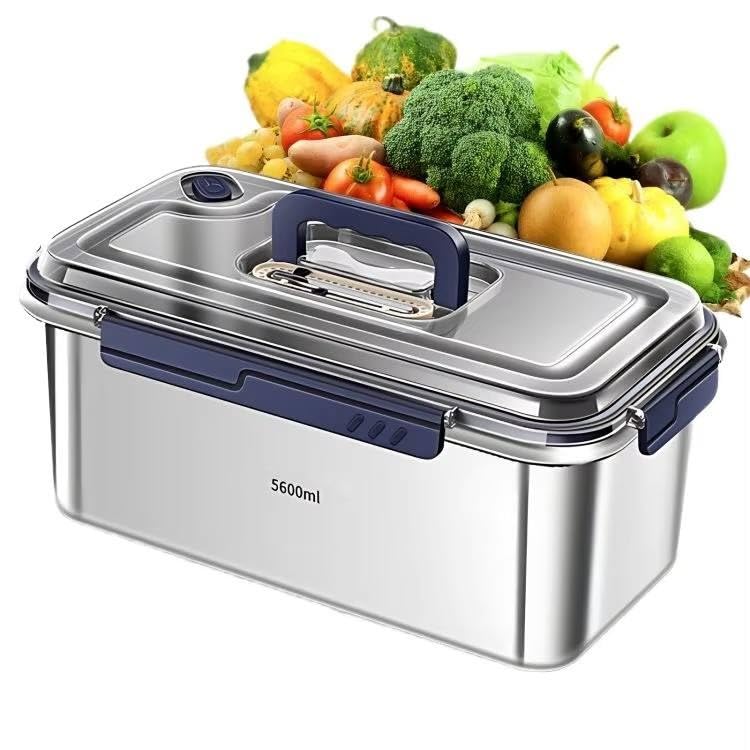 Food Storage Containers with Lids Airtight Food Grade Stainless Steel Large Capacity Leakproof Kitchen Storage Container Wit
