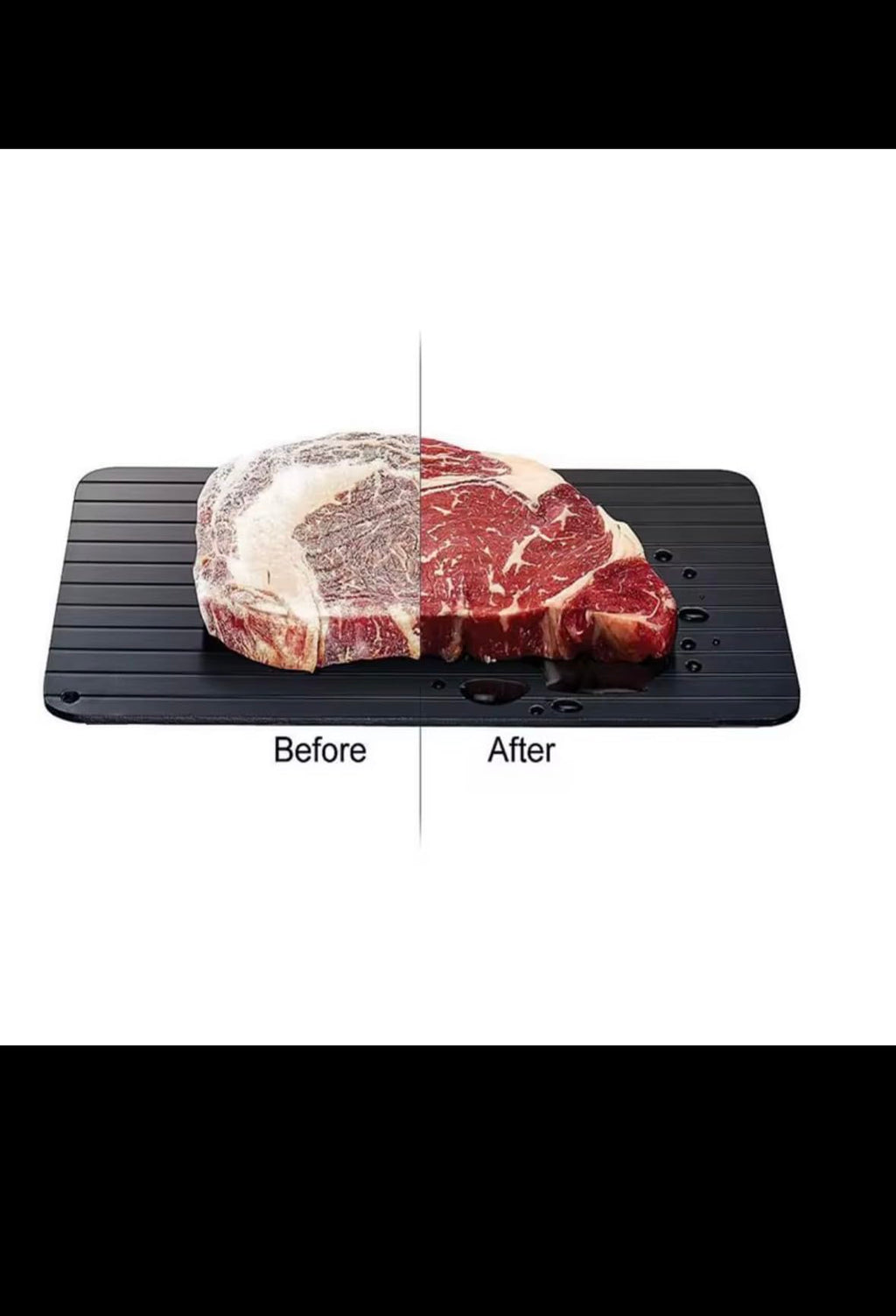 Fast Defrosting Tray for Frozen Food, Meat and Fruit, Quick Thaw Plate Kitchen Gadget
