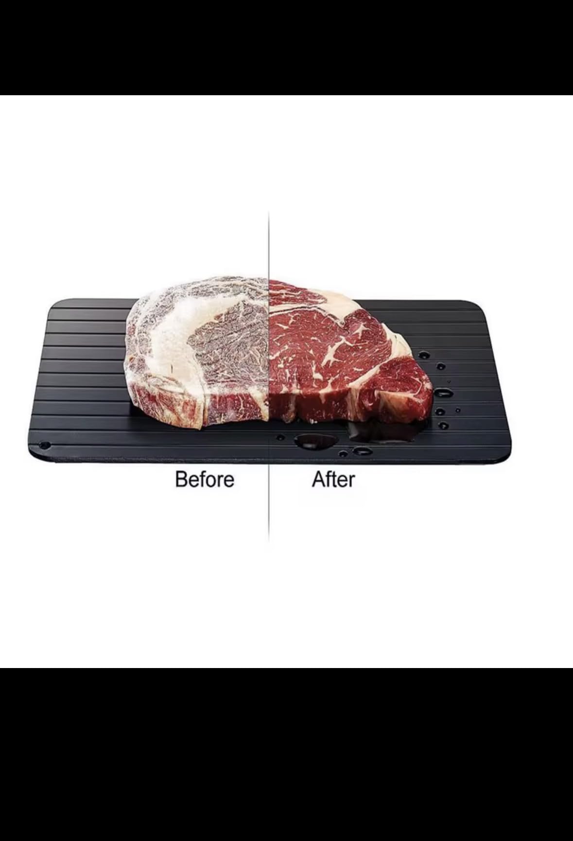 Fast Defrosting Tray for Frozen Food, Meat and Fruit, Quick Thaw Plate Kitchen Gadget