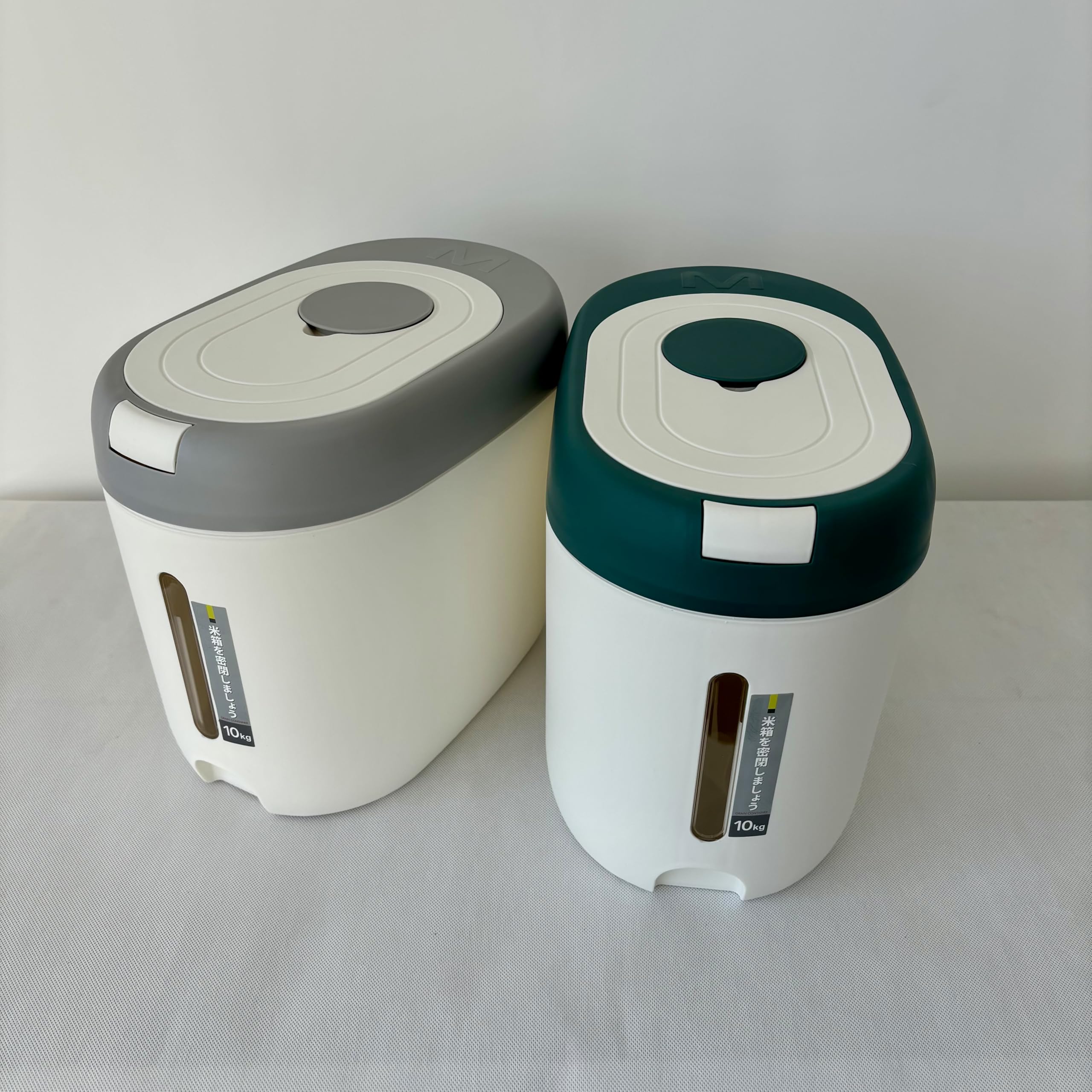 10KG Rice Dispenser Kitchen Storage Container with 360 Degree Sealing Ring, Cereal Organizer Box for Home