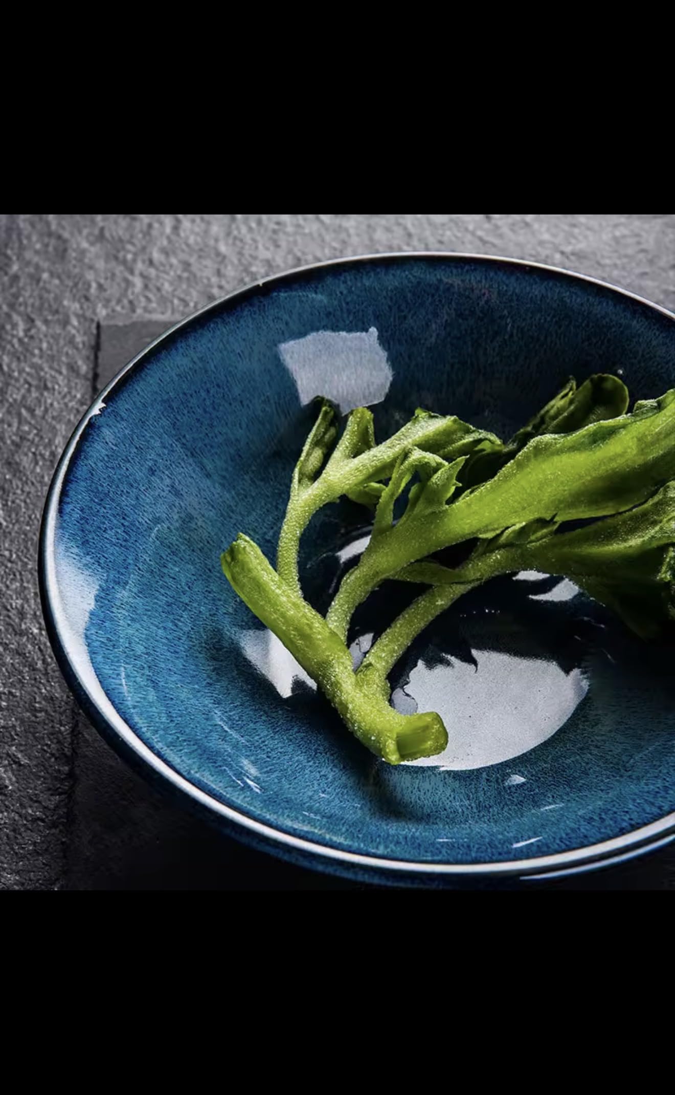 Japanese Ceramic Kiln Glazed Bowl, Blue Gradient Soup Bowl, Handcrafted Stoneware Serving Dish