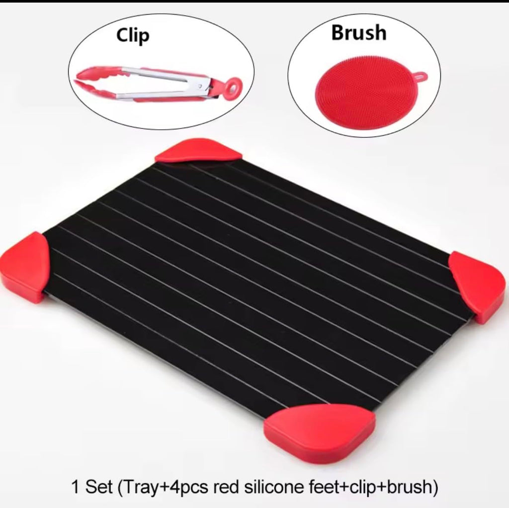 Fast Defrosting Tray for Frozen Food, Meat and Fruit, Quick Thaw Plate Kitchen Gadget