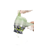 Electric Mini Food Chopper, Compact Vegetable Slicer with Multi-Blade Design, Mint Green Kitchen Appliance