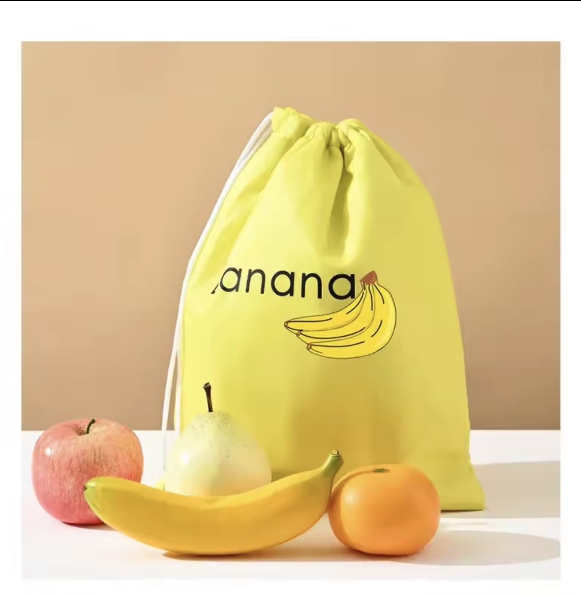 Insulated Fresh-Keeper Reusable Storage Bags for Fruit and Vegetable, Aluminum Foil Lining, Drawstring Closure, 3 Pack