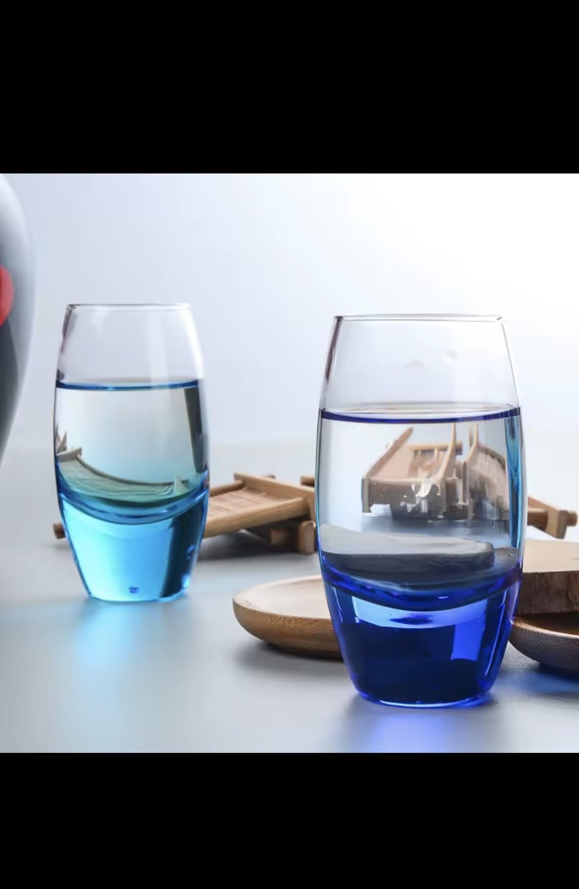 Elegant Rainbow Tequila Shot Glasses Set, Hand-Blown Crystal Glass, Multi-Colored Base, 6 Piece Collection