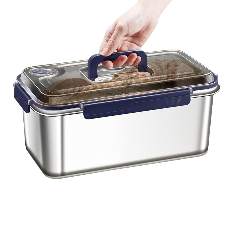 Food Storage Containers with Lids Airtight Food Grade Stainless Steel Large Capacity Leakproof Kitchen Storage Container Wit