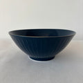 Japanese Ceramic Ramen Bowl with Gold Rim, 8-Inch, Vertical Line Design, Porcelain Dinner Bowl for Home Restaurant, Available in White Black Green