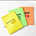 Insulated Fresh-Keeper Reusable Storage Bags for Fruit and Vegetable, Aluminum Foil Lining, Drawstring Closure, 3 Pack