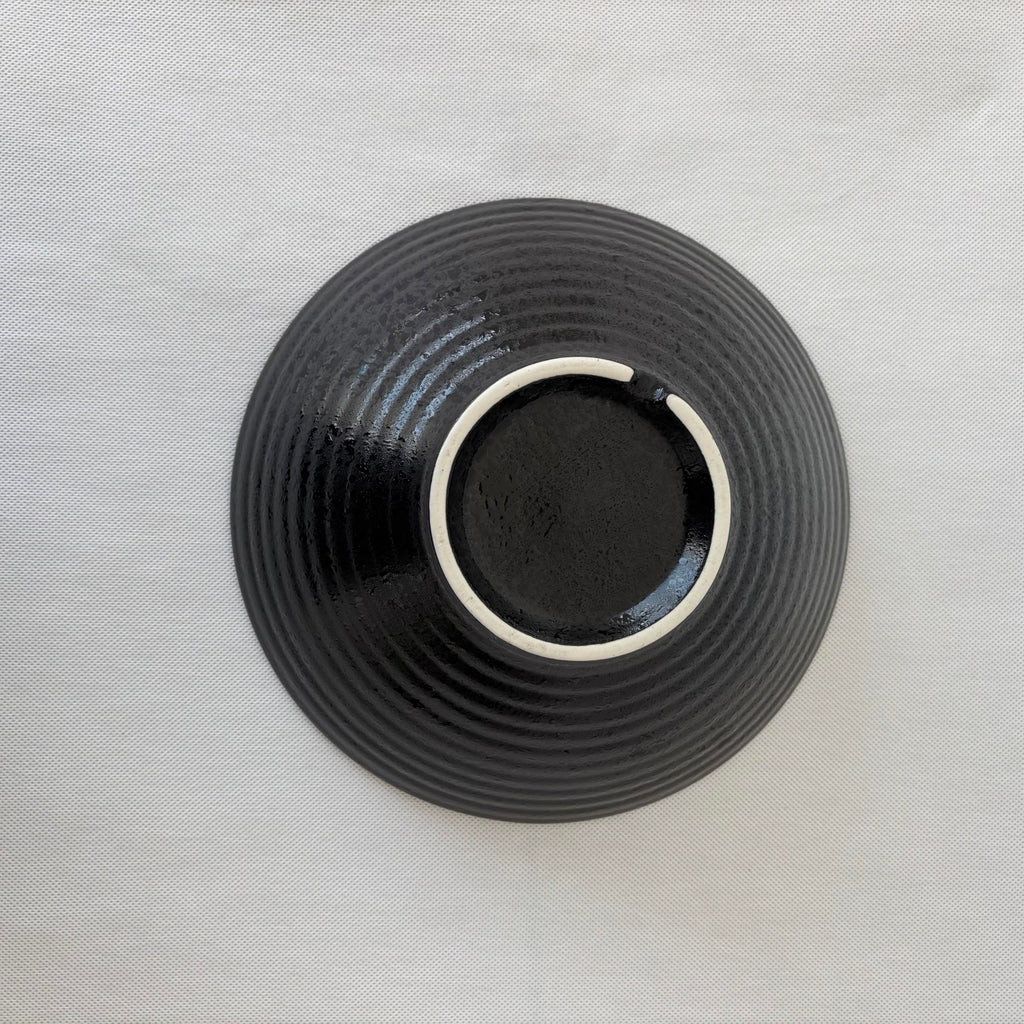 Japanese Style Ceramic Ramen Bowl, Black Bamboo Hat Shape, Large Noodle Soup Rice Bowl, Commercial Tableware