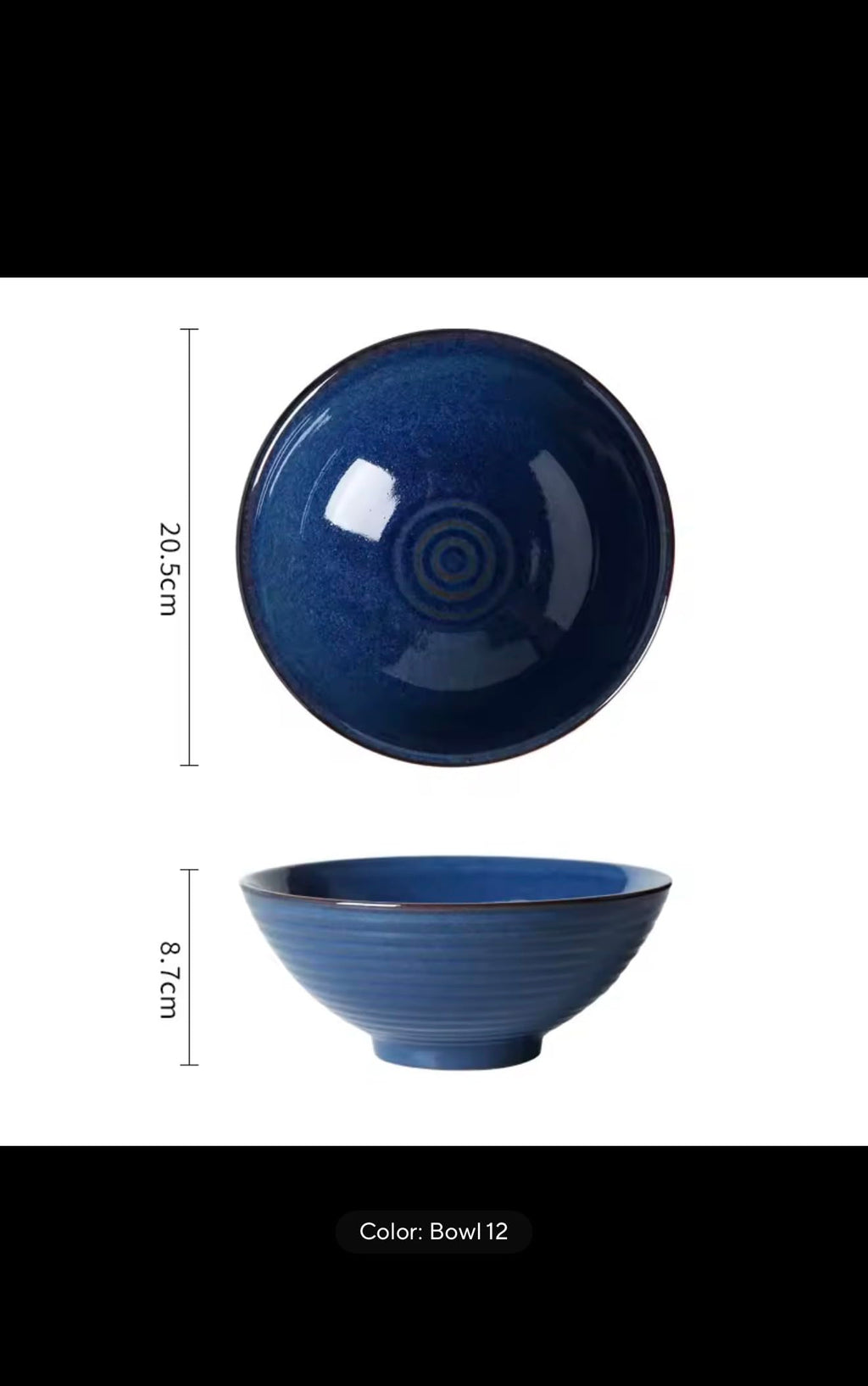 Japanese Vintage Porcelain Bowl, Ceramic Ramen Noodle Bowl, Salad Rice Soup Bowl, Creative Household Kitchenware