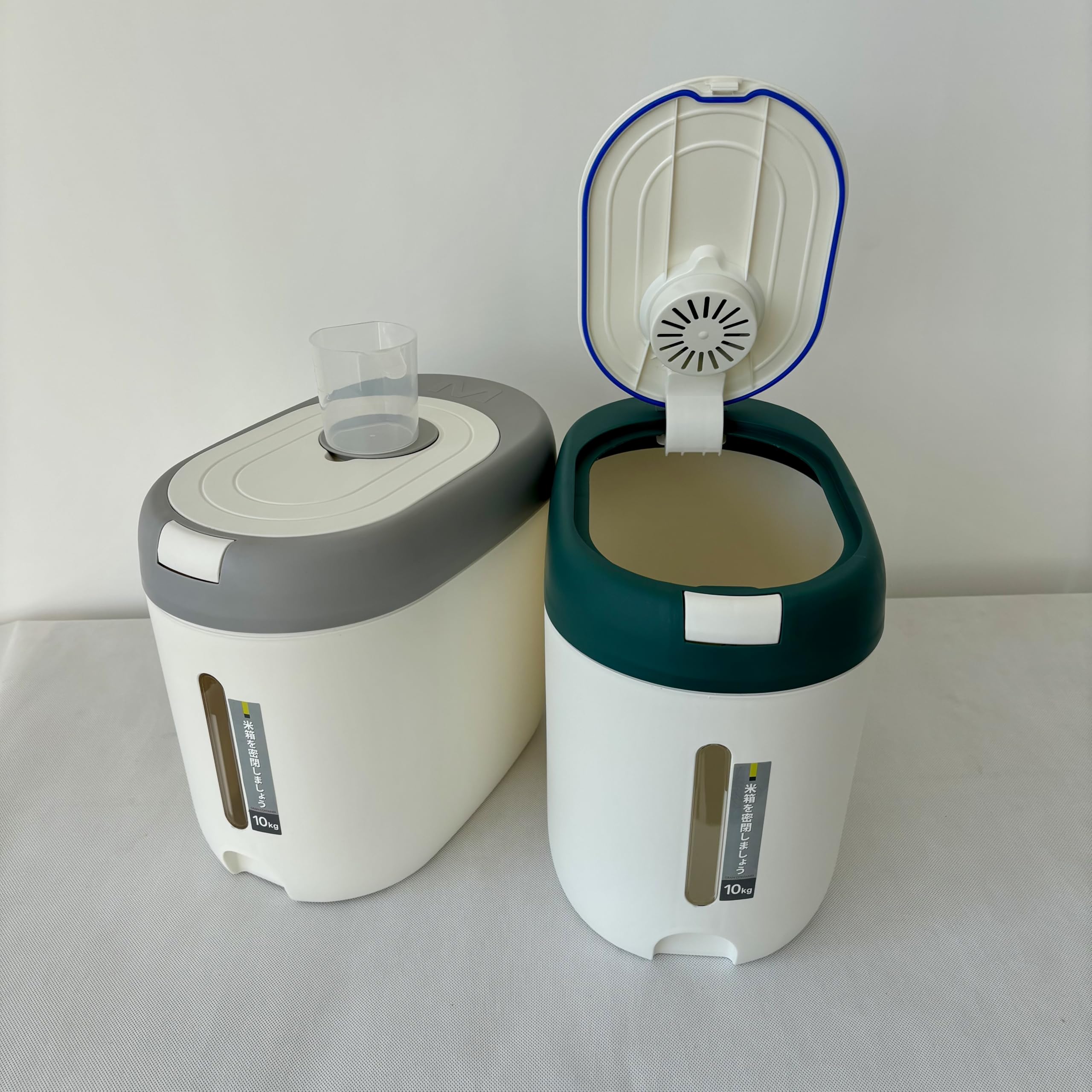 10KG Rice Dispenser Kitchen Storage Container with 360 Degree Sealing Ring, Cereal Organizer Box for Home