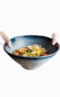 Japanese Style Ceramic Noodle Bowl, Large Capacity Soup Bowl for Ramen, Pasta, Wonton, Dumplings, Blue Gradient Glaze Finish